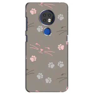 Чехол с рисунком кот на Nokia 7.2 (Лапы и усы)