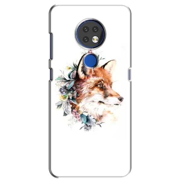Чехол с принтом «Лисичка в цветочках» для Nokia 7.2