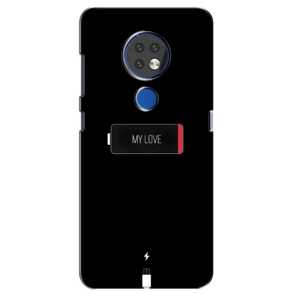 Чехол с принтом «Love battery» для Nokia 7.2