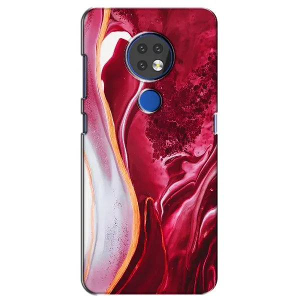 Чохол з принтом «Мрамор червоний» для Nokia 7.2
