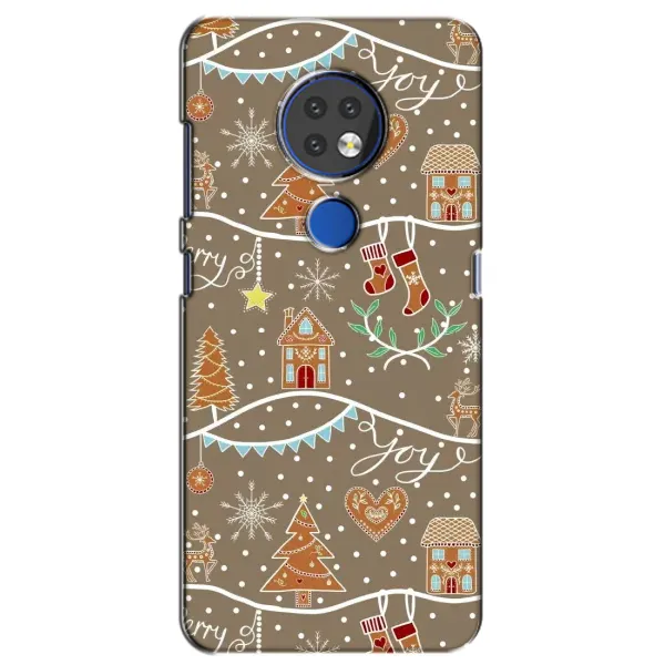 Чехол с принтом «Новогодние пряники» для Nokia 7.2