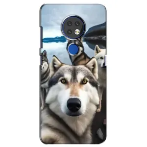 Чохол з Хаскі Nokia 7.2 - (AlphaPrint) (Селфі Хаскі)