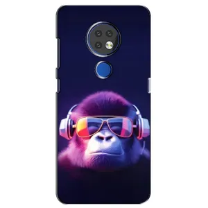 Чехол с Обезьянами Nokia 7.2 - (AlphaPrint) (Стильная обезьяна)