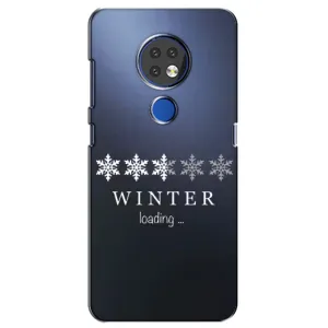 Зимние Чехлы для Нокиа 7.2 - прозрачный фон (Winter loading)