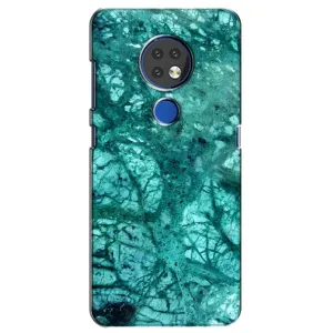 Мраморный чехол на Nokia 7.2 (VPrint) (Зеленый мрамор)