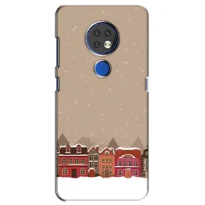 Новогодние, Праздничные Чехлы для Nokia 7.2 - 2024 год (Зимний город)