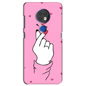 Чехол с принтом для Nokia 7.2 (AlphaPrint - Знак сердечка)