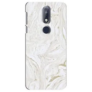 Мраморний чехол на Nokia 7 2018, 7.1 (VPrint) (Білий мрамор)