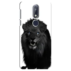 Чехлы с картинками животных Nokia 7 2018, 7.1 (Черный ЛЕВ)