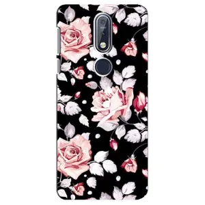 Чохли з квітами для Nokia 7 2018, 7.1 (VPrint) (Квіти на чорному)