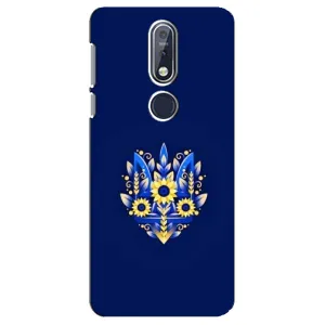 Чехлы для Nokia 7 2018, 7.1  Укр. Символика (AlphaPrint) (Цветочный Герб)