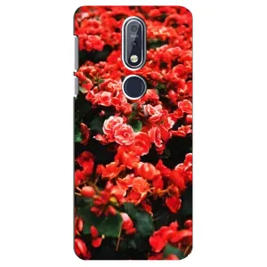 Чохли з квітами для Nokia 7 2018, 7.1 (VPrint) (Квіти червоні)