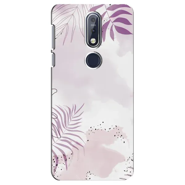Чехол с принтом «Фиолетовые листья» для Nokia 7.1 (2018)