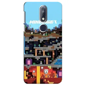 Чохол Майнкрафт на Nokia 7 2018, 7.1 (AlphaPrint) Minecraft (фон Minecraft)