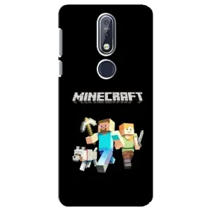Чохол Майнкрафт на Nokia 7 2018, 7.1 (AlphaPrint) Minecraft (герої Minecraft)