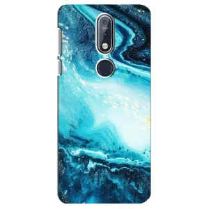 Мраморний чехол на Nokia 7 2018, 7.1 (VPrint) (Блакитний мрамор)