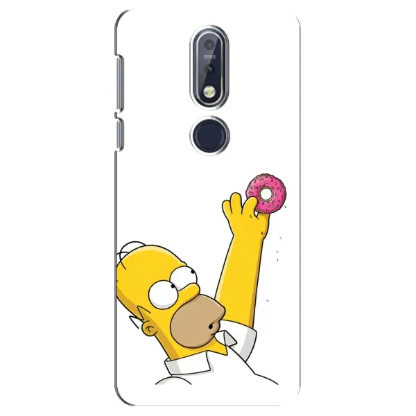Чохол з принтом «Гомер з пончиком» для Nokia 7.1 (2018)