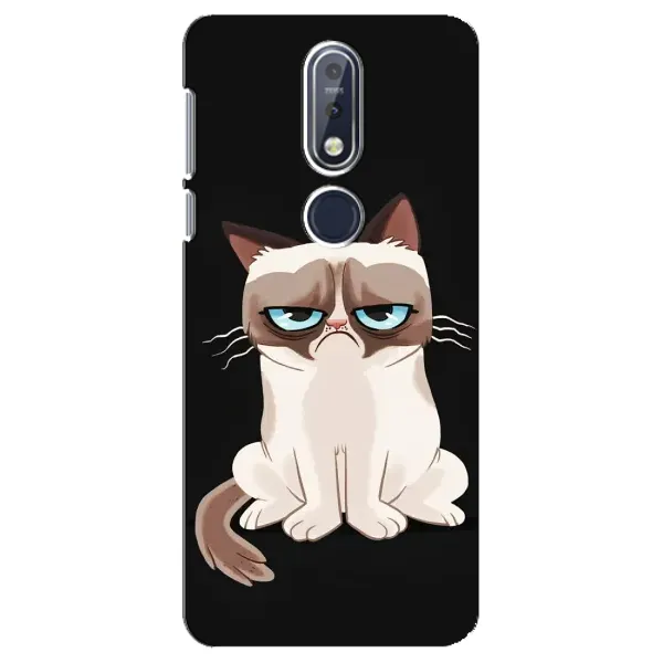 Чехол с принтом «Грустный кот» для Nokia 7.1 (2018)