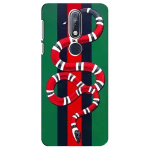 Чехлы ГУЧЧИ для Нокиа 7 2018, 7.1 (AlphaPrint) (Gucci змия)