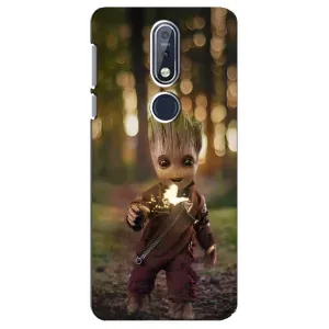 Чехол МАРВЕЛ для Нокиа 7 2018, 7.1 (AlphaPrint) (I am Groot)