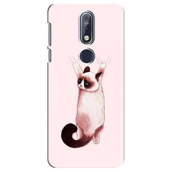 Чохол з принтом «Котик падає» для Nokia 7.1 (2018)