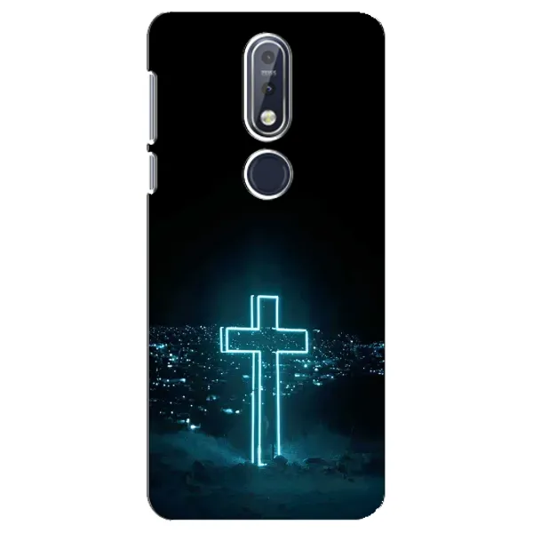 Чехол с принтом «Крест и город» для Nokia 7.1 (2018)