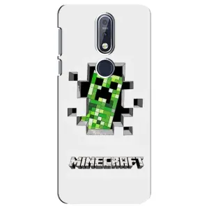 Чохол Майнкрафт на Nokia 7 2018, 7.1 (AlphaPrint) Minecraft (кріпер Майнкрафт)