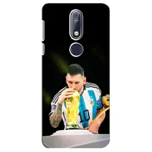 Чехлы для Nokia 7 2018, 7.1 (Leo чемпион) (AlphaPrint) (Кубок Месси)