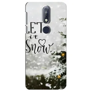 Новогодние, Праздничные Чехлы для Nokia 7 2018, 7.1 - 2024 год (Let it snow)