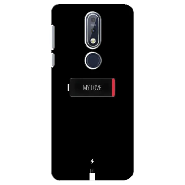 Чехол с принтом «Love battery» для Nokia 7.1 (2018)