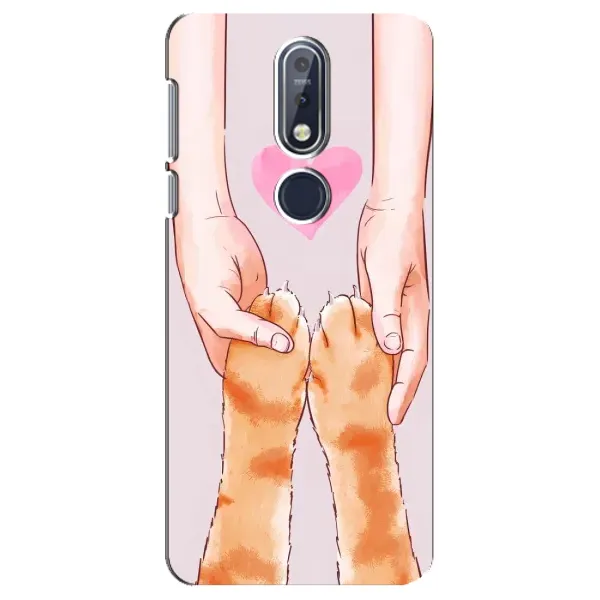 Чохол з принтом «Любовь до котиків» для Nokia 7.1 (2018)