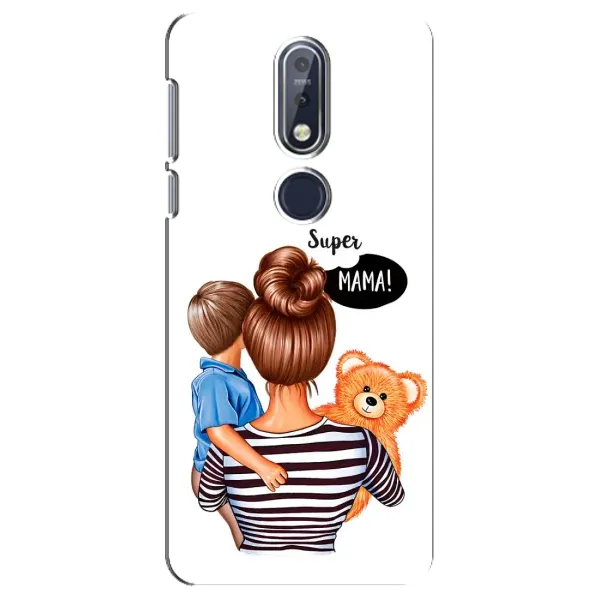 Чехол с принтом «Мама с сыном» для Nokia 7.1 (2018)