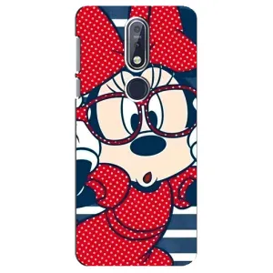 Эксклюзивный чехол для Nokia 7 2018, 7.1 (AlphaPrint - Мультяшные) (Маус в очках)