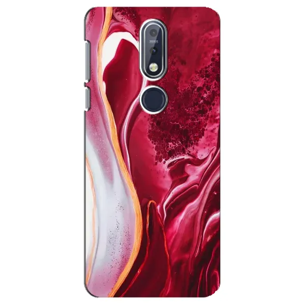 Чехол с принтом «Мрамор красный» для Nokia 7.1 (2018) Чехол с принтом «Мрамор красный» для Nokia 7.1 (2018)