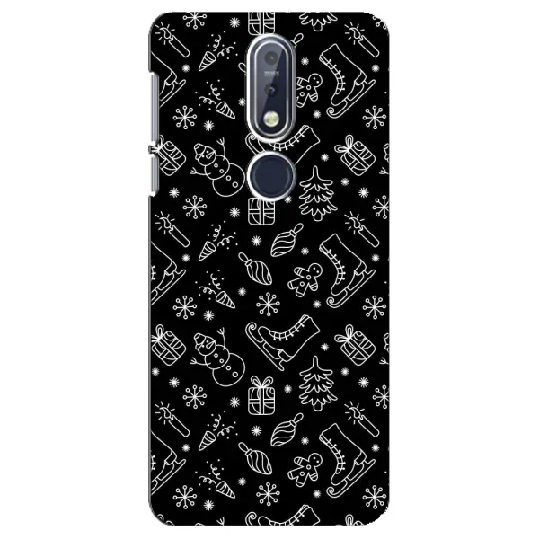 Чохол з принтом «Новорічний фон» для Nokia 7.1 (2018) Чохол з принтом «Новорічний фон» для Nokia 7.1 (2018)