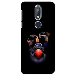Чехол с Обезьянами Nokia 7 2018, 7.1 - (AlphaPrint) (Три обезьяны)