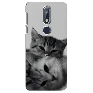 Чехол с рисунком кот на Nokia 7 2018, 7.1 (Пара котов)