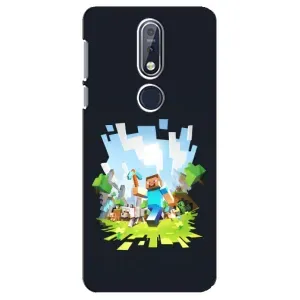 Чохол Майнкрафт на Nokia 7 2018, 7.1 (AlphaPrint) Minecraft (персонажі Minecraft)