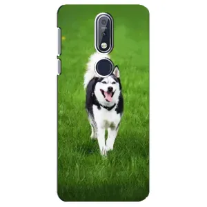 Чехол с Хаски для Nokia 7 2018, 7.1 - (AlphaPrint) (Радостный Хаски)