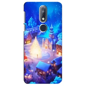 Різдвяні Чохли для Nokia 7 2018, 7.1 (VPrint) (Різдвяне місто)