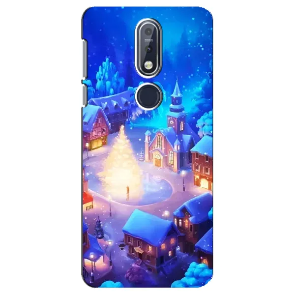 Чохол з принтом «Різдвяне місто» для Nokia 7.1 (2018)