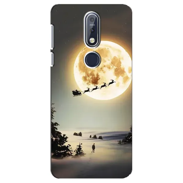 Чохол з принтом «Санта на місяці» для Nokia 7.1 (2018) Чохол з принтом «Санта на місяці» для Nokia 7.1 (2018)