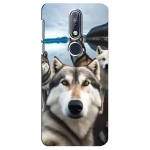 Чехол с Хаски для Nokia 7 2018, 7.1 - (AlphaPrint) (Селфи ХАски)