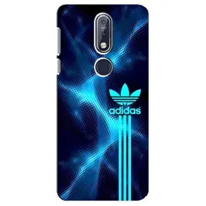 Чехлы Адидас для Nokia 7 2018, 7.1 (AlphaPrint) (Синий Адидас)