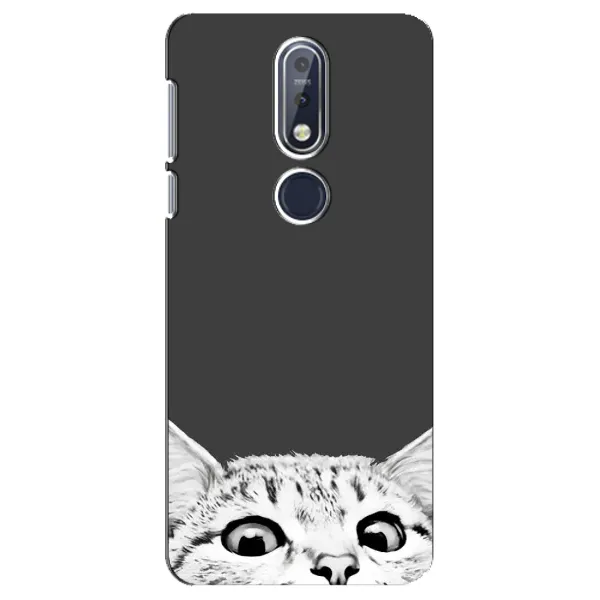 Чохол з принтом «Виглядає котик» для Nokia 7.1 (2018)