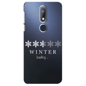 Зимние Чехлы для Нокиа 7 2018, 7.1 - прозрачный фон (Winter loading)