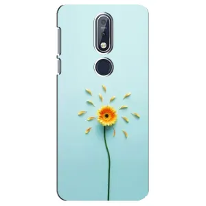Чохли з квітами для Nokia 7 2018, 7.1 (VPrint) (Жовта квітка)