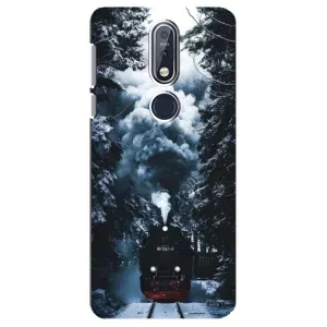 Новогодние, Праздничные Чехлы для Nokia 7 2018, 7.1 - 2024 год (Зимний поезд)