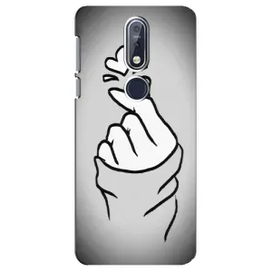 Чехол с принтом для Nokia 7 2018, 7.1 (AlphaPrint - Знак сердечка) (Значок Love)