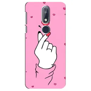 Чехол с принтом для Nokia 7 2018, 7.1 (AlphaPrint - Знак сердечка) (Знак Love)